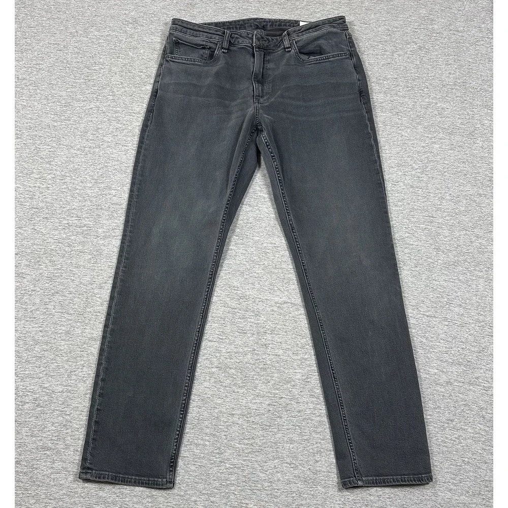Rag & Bone Jeans Mens 34x32 Black Gray Denim Athletic Fit 3 City Stretch